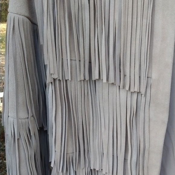 Intermix Suede Fringe Jacket Size Small EUC - Picture 3 of 12